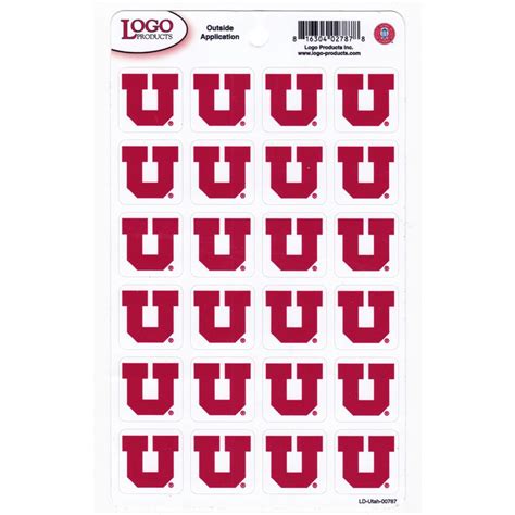 Utah Utes Small Stickers Set - 24 Stickers