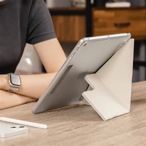 SwitchEasy 魚骨牌 iPad 吋 Origami Nude 多角度支架透明保護殼 阿拉斯加藍支援最新 iPad A PChome h購物