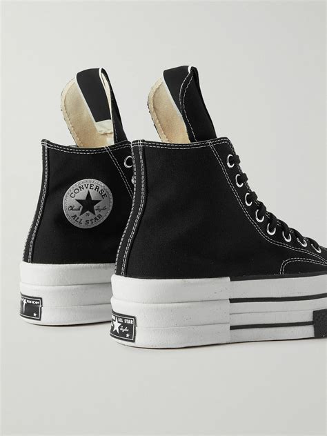 Rick Owens Converse Drkshdw Dbl Drkstar Chuck 70 Canvas High Top Sneakers Black Rick Owens