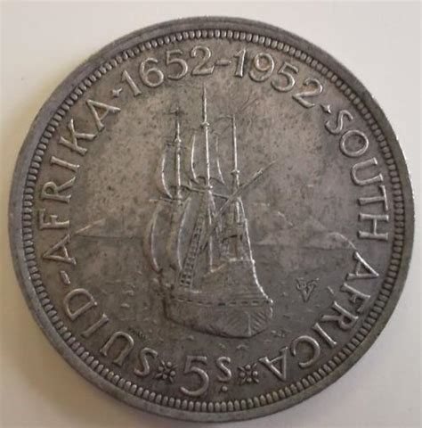 Five Shillings - 1652-1952 5 Shilling South Africa Coin. was sold for ...