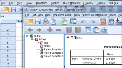 Paired Samples T Test In Spss Youtube