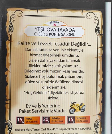 Carta De Ye Ilova Tavada Ci Er Estambul