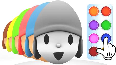 Learn Colors With Talking Pocoyo Surprise Eggs Learning Color For