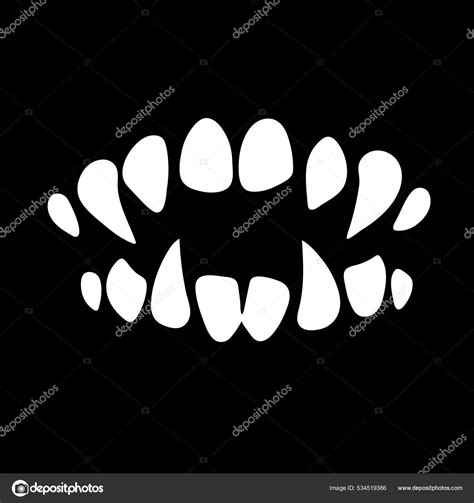 Monster Mouth Sharp Teeth Stock Vector by ©inkystory 534519386