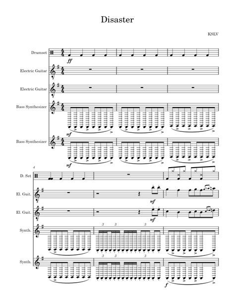 Disaster Andrew Tate Tokyo Drift Sheet Music For Guitar Bass Guitar Drum Group Solo