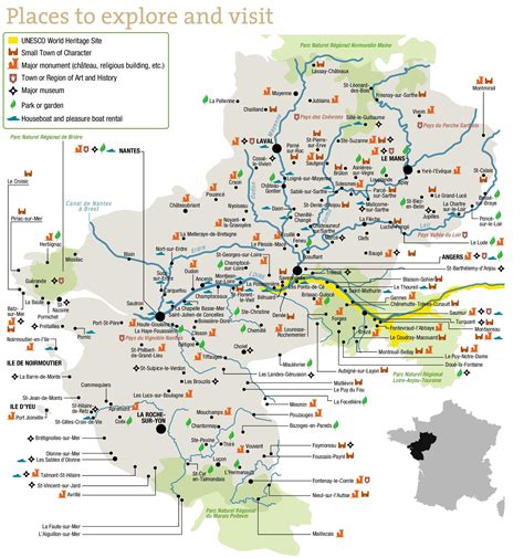 Pays de la Loire tourist map - Ontheworldmap.com