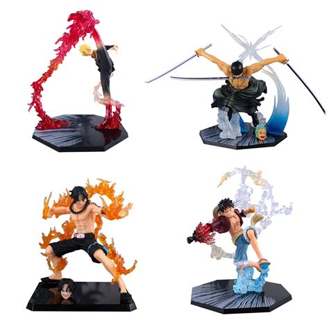 One Piece Bonecos Anime Luffy Soron Ace Sanji Fighter Modelo Figuras De