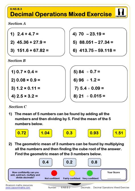 Worksheets On Decimals For Grade