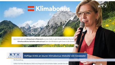 Heftige Kritik An Teurer Klimabonus Website Von Gewessler Youtube