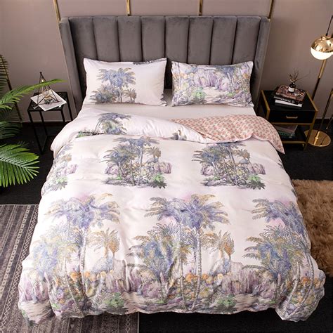 Palm Trees Duvet Cover Set Trees Bedding Set Soft Duvet Cover Etsy