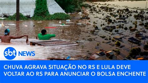 Brasil Agora AO VIVO Chuva agrava situação no RS e Lula deve voltar