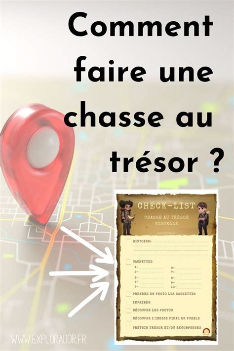 Le Guide De La Chasse Au Trésor Maison Chasse Au Trésor Idée Jeu De