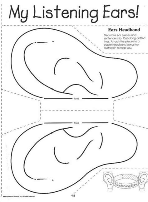 14 Best Images of Ear Hearing Worksheets - Listening Ear Craft Template ...