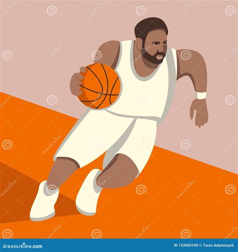 Basketball Player in Action Vector Illustration , Stock Vector