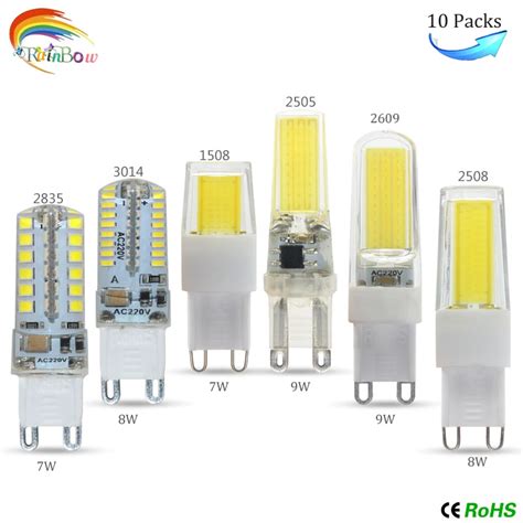 10pcs Mini Cob G9 Led Lamp Light 7w 8w 9w 10w 220v G9 Led Bulb Dimmable