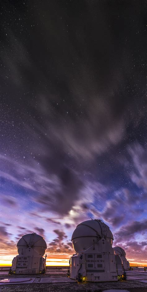 Ghostly Shapes On The Starry Sky Of VLT Astrophotography By Miguel Claro