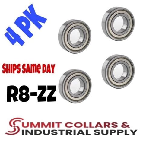R8-ZZ C3 EMQ Premium Metal Shielded Ball Bearing, 1/2"x1-1/8"x5/16" R8z ...