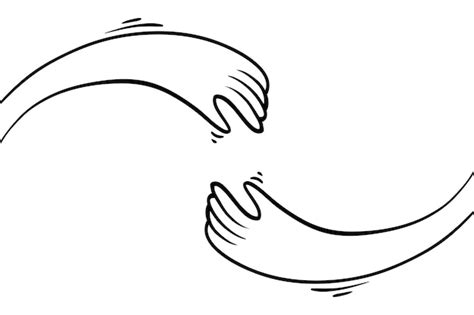 Premium Vector Hand Drawn Doodle Hand With Hug Gesture Vector