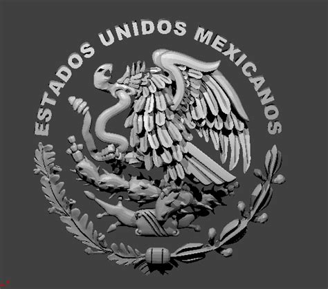 Archivo 3D ESCUDO DE MEXICO Objeto Para Impresora 3D Para Descargar