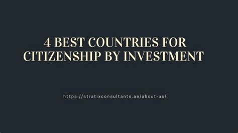 Ppt 4 Best Countries For Citizenship By Investment Powerpoint