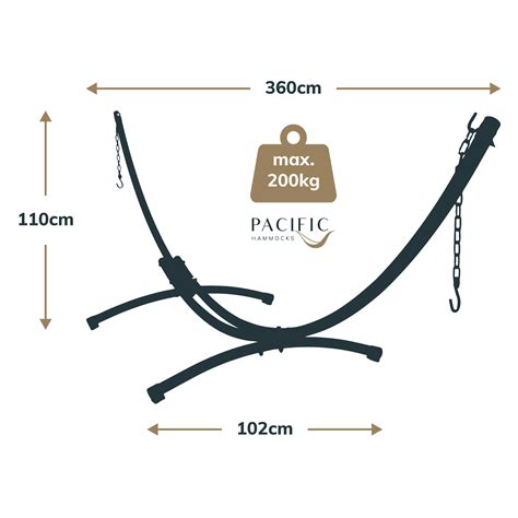 12ft Steel Arc Hammock Stand In Black Pacific Hammocks