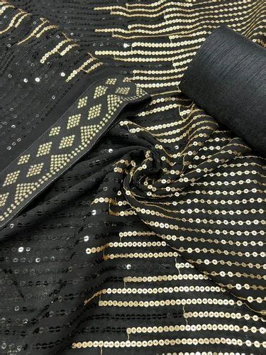 Georgette Black Sequins Embroidery Saree At Rs In Surat Id