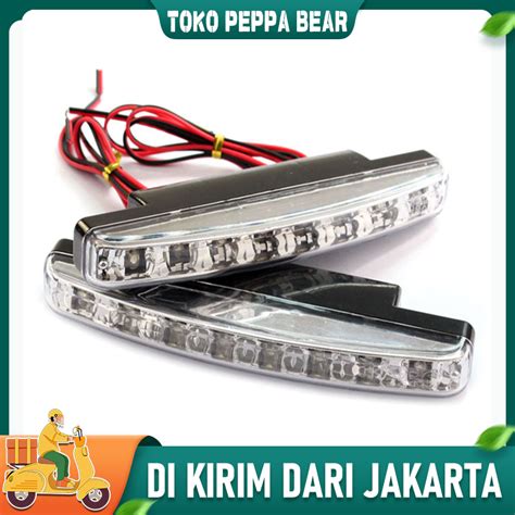 Jual Lampu Kabut Super Terang 6000KV 8 LED Lampu Foglamp LED Mobil Fog