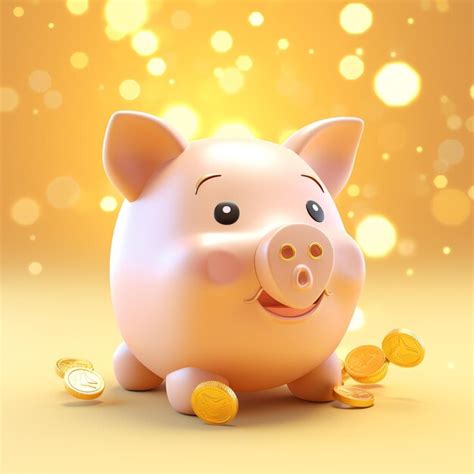 Premium Photo | A piggy bank with coins