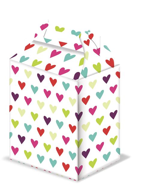 G Caja Para Dulces Chica Corazones De Colores Granmark