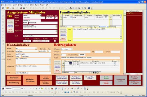 Openoffice Datenbank Vorlagen Sch N Open Fice Libre Fice Base