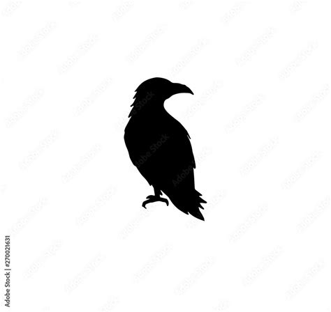 Raven silhouette isolated vector Stock Vector | Adobe Stock