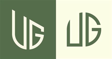 Premium Vector Creative Simple Initial Letters Ug Logo Designs Bundle