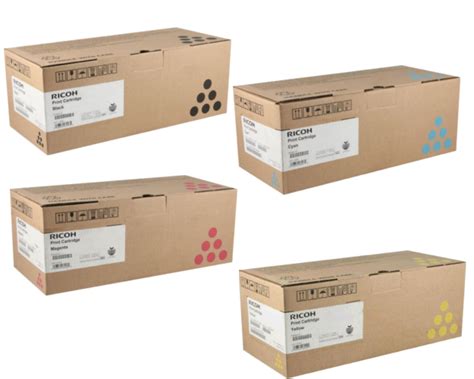 Ricoh Aficio SP C242DN C242SF Toner Cartridges Set Black Cyan