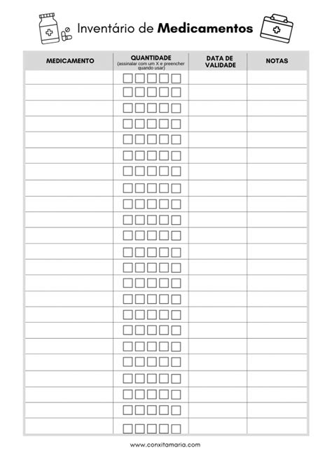Planilha Gr Tis Planilha De Controle De Medicamentos Em Excel