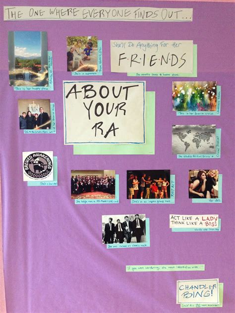 The One Where You Find Out About Your Ra Bulletin Board Friends Themed About Your Ra Board