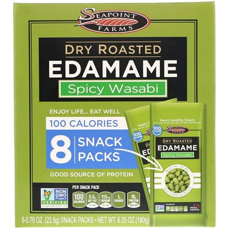 Seapoint Farms Dry Roasted Edamame Spicy Wasabi 8 Snack Packs 0 79