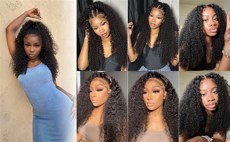 Amazon Bly Curly Glueless Wear And Go Pre Cut Lace Front Wigs