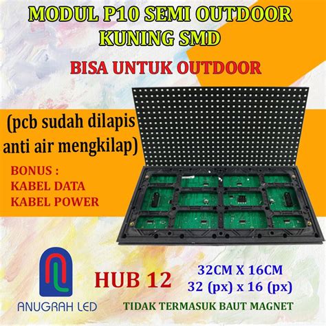 Jual MODUL MODULE PANEL PANEL LED P10 SMD KUNING OUTDOOR SEMI OUTDOOR