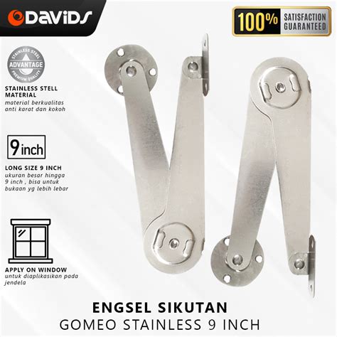 Engsel Salon Penahan Jendela Ensel Cendela Wayang Stainless Gmeo 9inch