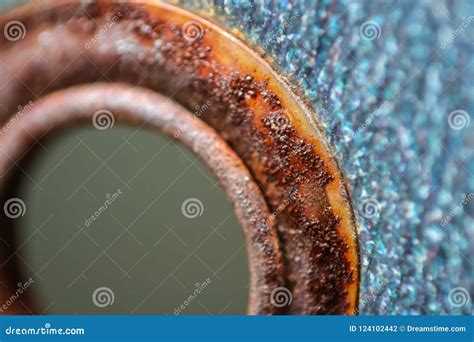 Close Up Rust On The Ring Stock Photo Image Of White 124102442