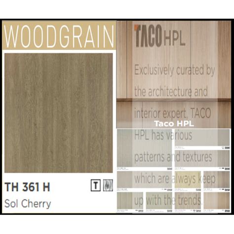 Jual Taco Hpl Woodgrain Th H Sol Cherry Jakarta Barat Fitting