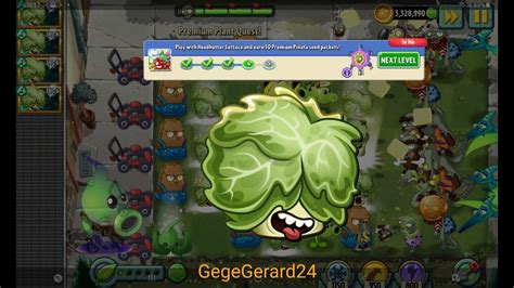 Plants Vs Zombies 2 Premium Plant Quest Play With Headbutter