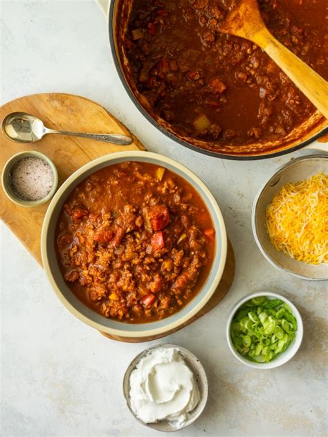 Easy No Bean Turkey Chili Paleo Low Carb Chili Recipe