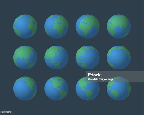 Vetores De Ícones Do Globo Terrestre E Mais Imagens De Globo Terrestre