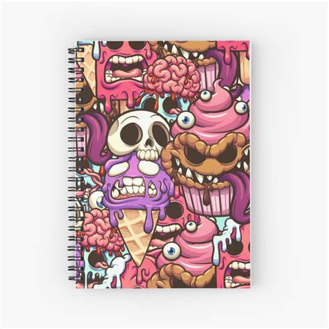 Cuaderno De Espiral Dibujos Animados De Patrones Sin Fisuras De