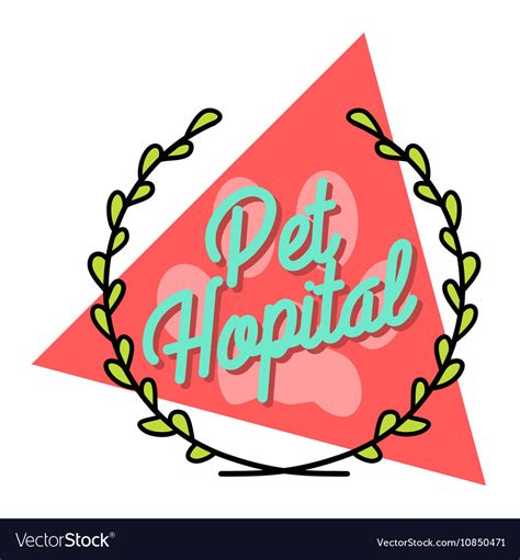 Color Vintage Veterinarian Emblem Royalty Free Vector Image