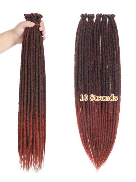 Extensiones de Dreadlock sintéticas de 24 pulgadas 10 mechones