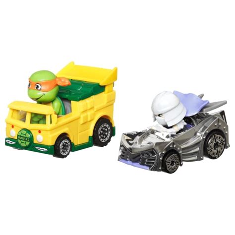 Hot Wheels Racerverse Ve Culo De Brinquedo Michelangelo E Shredder