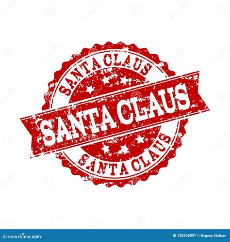 Red Grunge SANTA CLAUS Stamp Seal Watermark Stock Vector Illustration