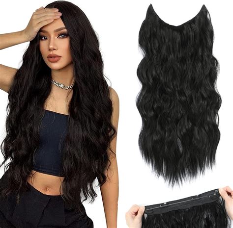 Amazon Halo Hair Extensions With Adjustable Transparent Headband